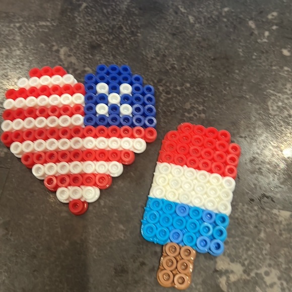 Hand-made perler bead 4th of July art!! - Picture 2 of 2